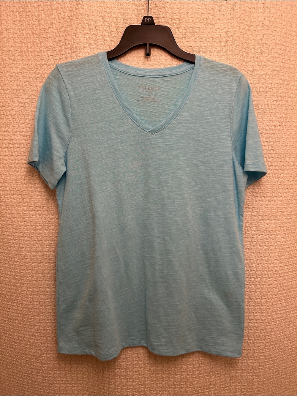 Talbots Light Blue V-Neck Short Sleeve Tee